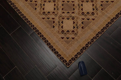 6' x 9' Hand Knotted 100% Wool Traditional Sino Persian Area Rug Tan