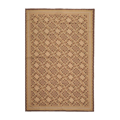 6' x 9' Hand Knotted 100% Wool Traditional Sino Persian Area Rug Tan