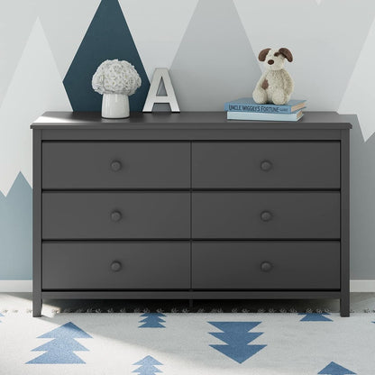 Alpine Gray 6 Drawer Dresser GREENGUARD Gold Certified