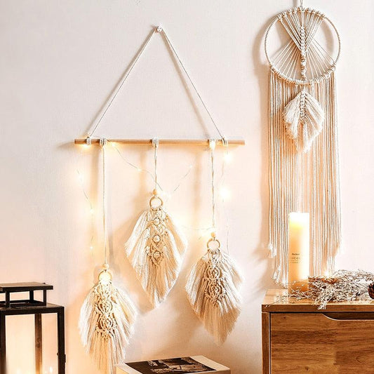 Home Aesthetic Room Decor Leaf Wall Hanging Dream Catcher Aesthetic Room Home Decor