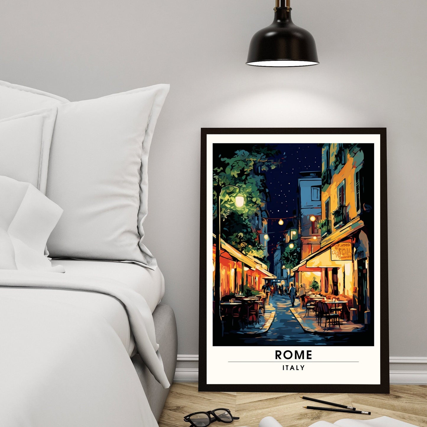 Affiche Rome | impression de voyage Rome  | Impression Rome  | Affiche Italie | Rome la nuit