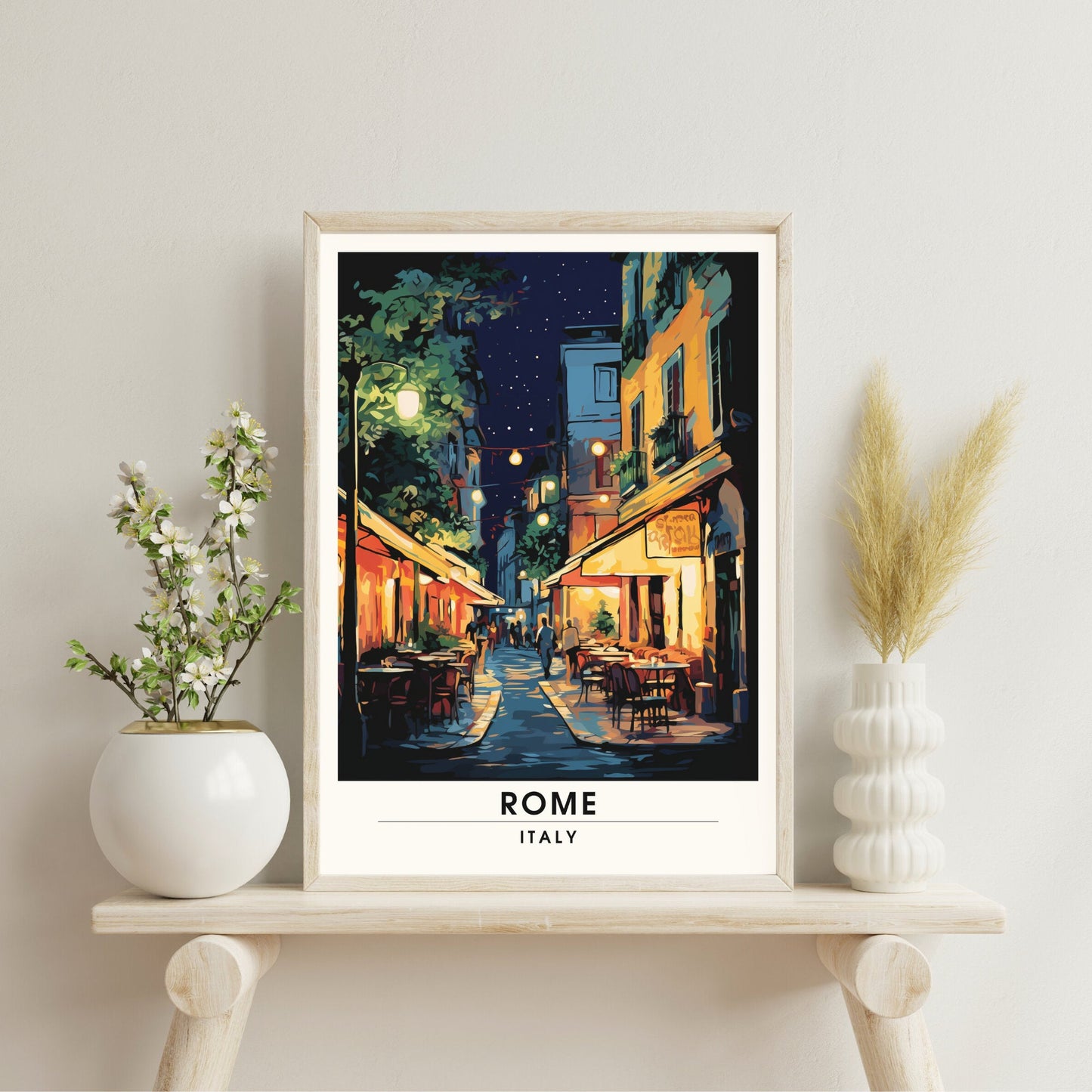 Affiche Rome | impression de voyage Rome  | Impression Rome  | Affiche Italie | Rome la nuit