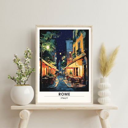 Affiche Rome | impression de voyage Rome  | Impression Rome  | Affiche Italie | Rome la nuit