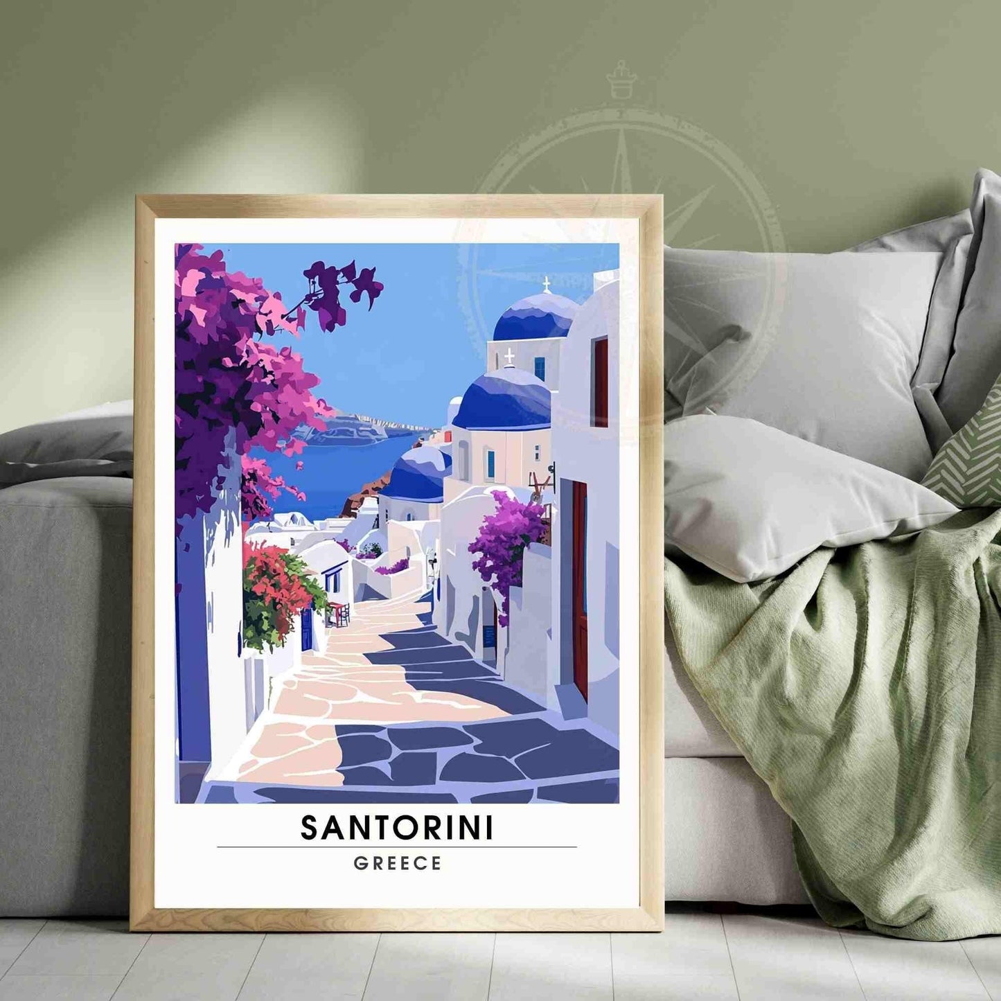 Affiche Santorin | Impression Santorin, Grèce